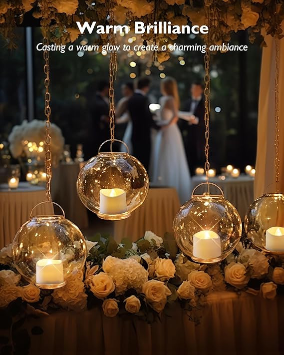 Lâmpadas de chá para bateria Homemory, conjunto de 48 velas de chá de LED sem chamas, luzes de... | Amazon (BR)