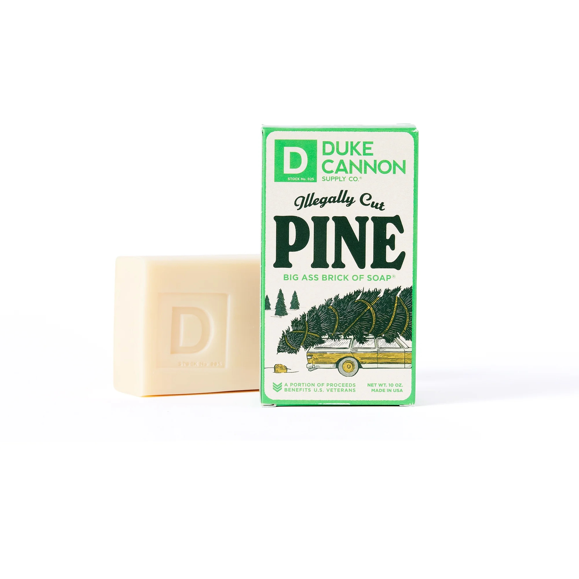 Duke Cannon Big Ass Brick of Soap - Illegally Cut Pine - Fresh Cut Pine Scent, 10 oz Bar Soap for... | Walmart (US)