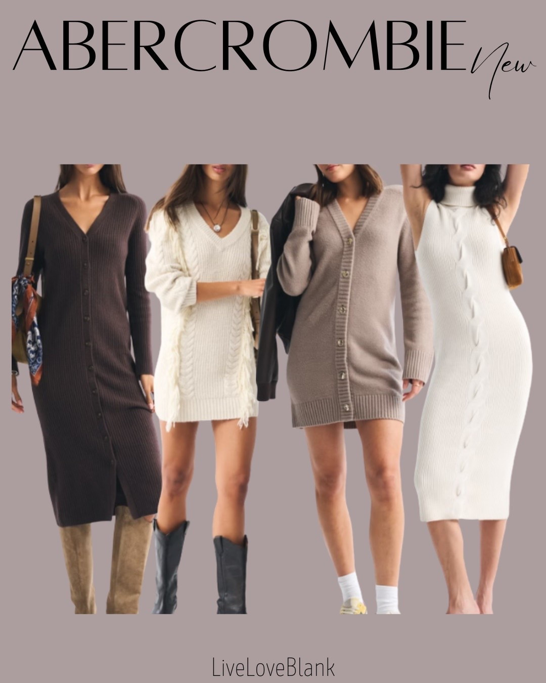 Abercrombie sweater dresses
Seasonal dresses  


#LTKOver40 #LTKSeasonal #LTKootd