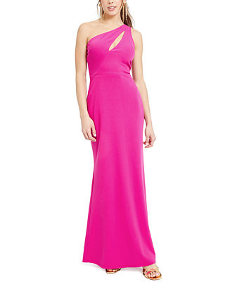 Juniors' One-Shoulder Cutout Gown | Macy's