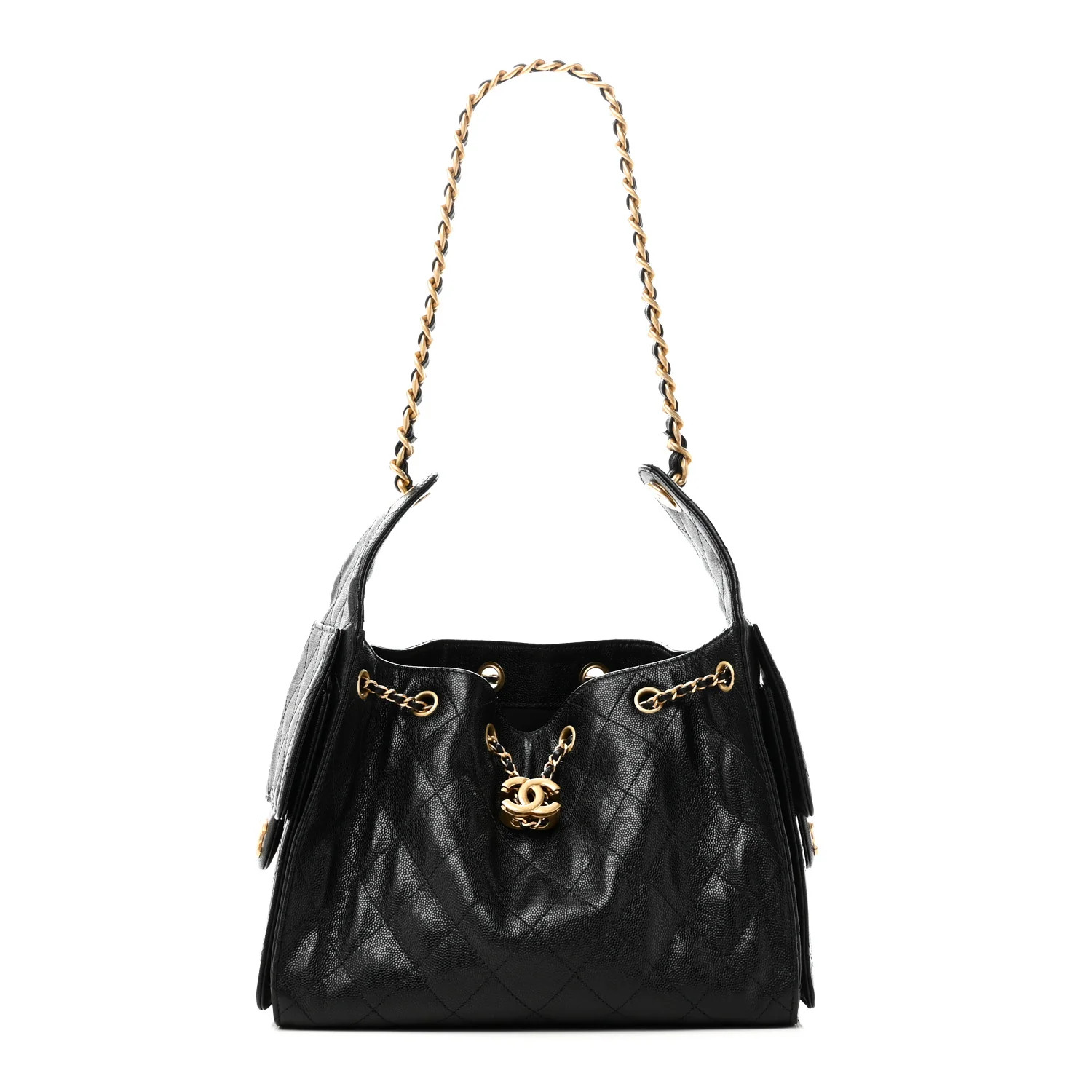 Chanel Caviar Quilted Small Chanel 25 Handbag Black 1902429 | FASHIONPHILE (US)