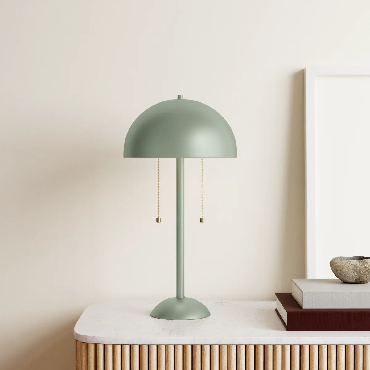 2-Light Sage Green Table Lamp | Wayfair North America
