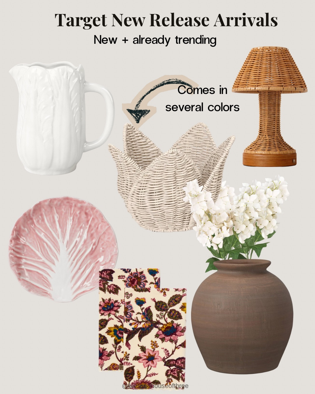 Target new arrivals that are already trending and giving that designer look for less 🤎 From woven textures and spring-ready decor to a swivel chair and storage ottoman that are perfect for small spaces, these finds feel high-end without the high price. Saving these before they sell out — especially the kitchen colander upgrade you didn’t know you needed.

✨ neutral home decor
✨ small space friendly furniture
✨ designer inspired finds
✨ spring refresh favorites

Save this for later & follow for daily home finds.

#LTKSaleAlert #LTKHome