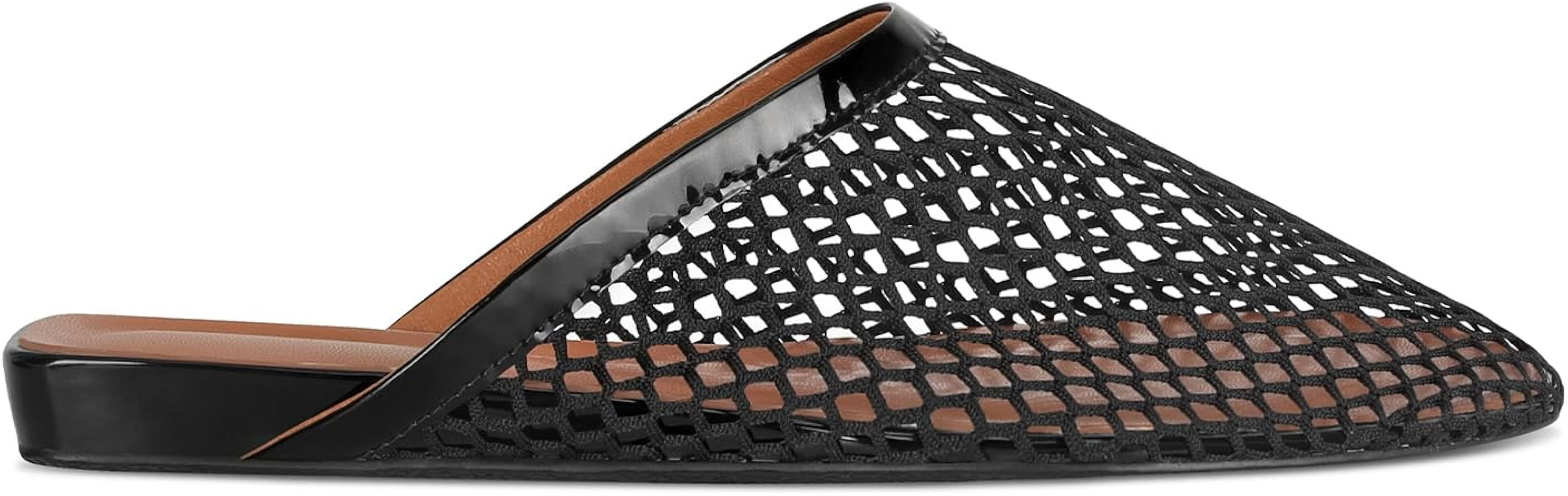 Mesh Ballet Flats for Women Buckle Strap Comfy Casual Office Fishnet Ballerina Flat Shoes | Amazon (US)