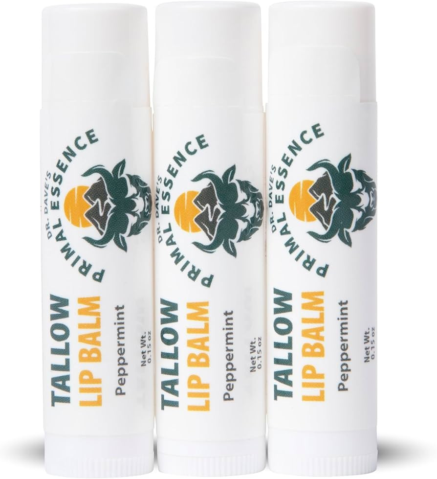 Amazon.com : Dr. Dave's Primal Essence Moisturizing Tallow Lip Balm - Nourishing and Soothing Gra... | Amazon (US)
