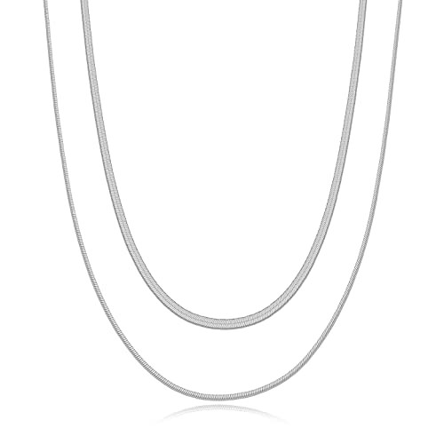 18K Gold Plated Dainty Choker Necklace for Women | Snake Chain, Cuban Link, Paperclip, Ball Beade... | Amazon (US)