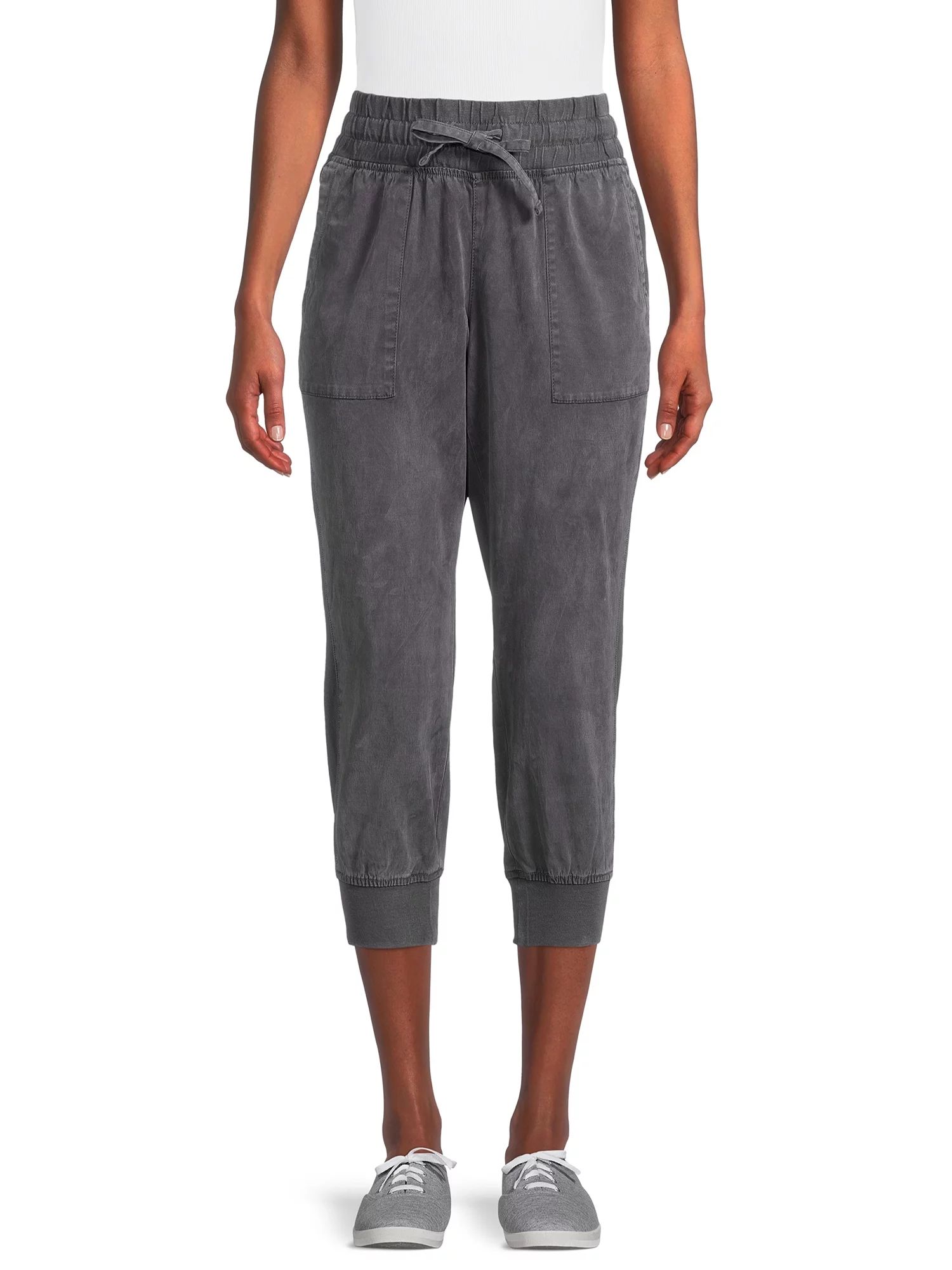 Time And Tru Women’s Relaxed Mid Rise Pull On Utility Jogger - Walmart.com | Walmart (US)