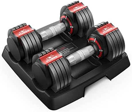 Amazon.com : FLYBIRD Adjustable Dumbbells,15LB Dumbbell Set for Home Gym Exercise & Fitness, Fast... | Amazon (US)
