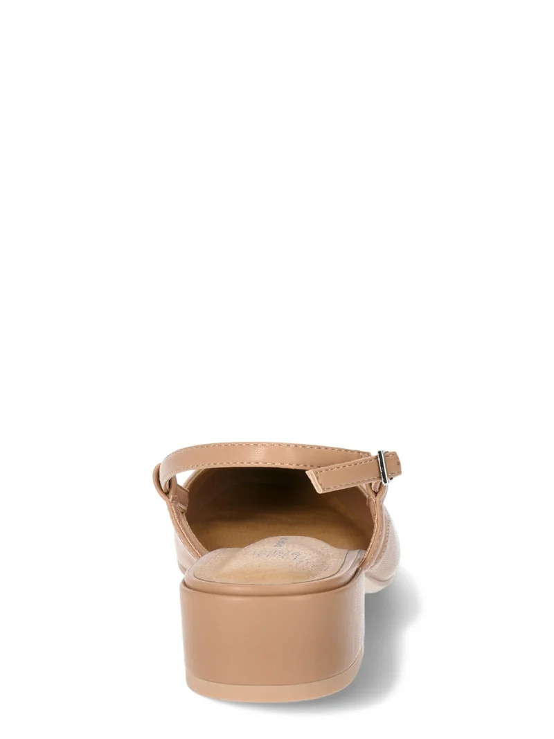 Time and Tru Women's Block Heel Slingbacks | Walmart (US)