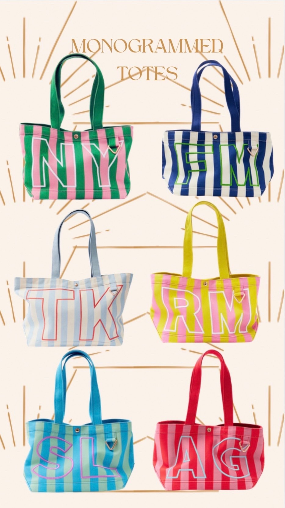 Also crushing on this monogrammed tote! Which color would you choose?

#LTKMothersDay #LTKmomlife #LTKOver40
