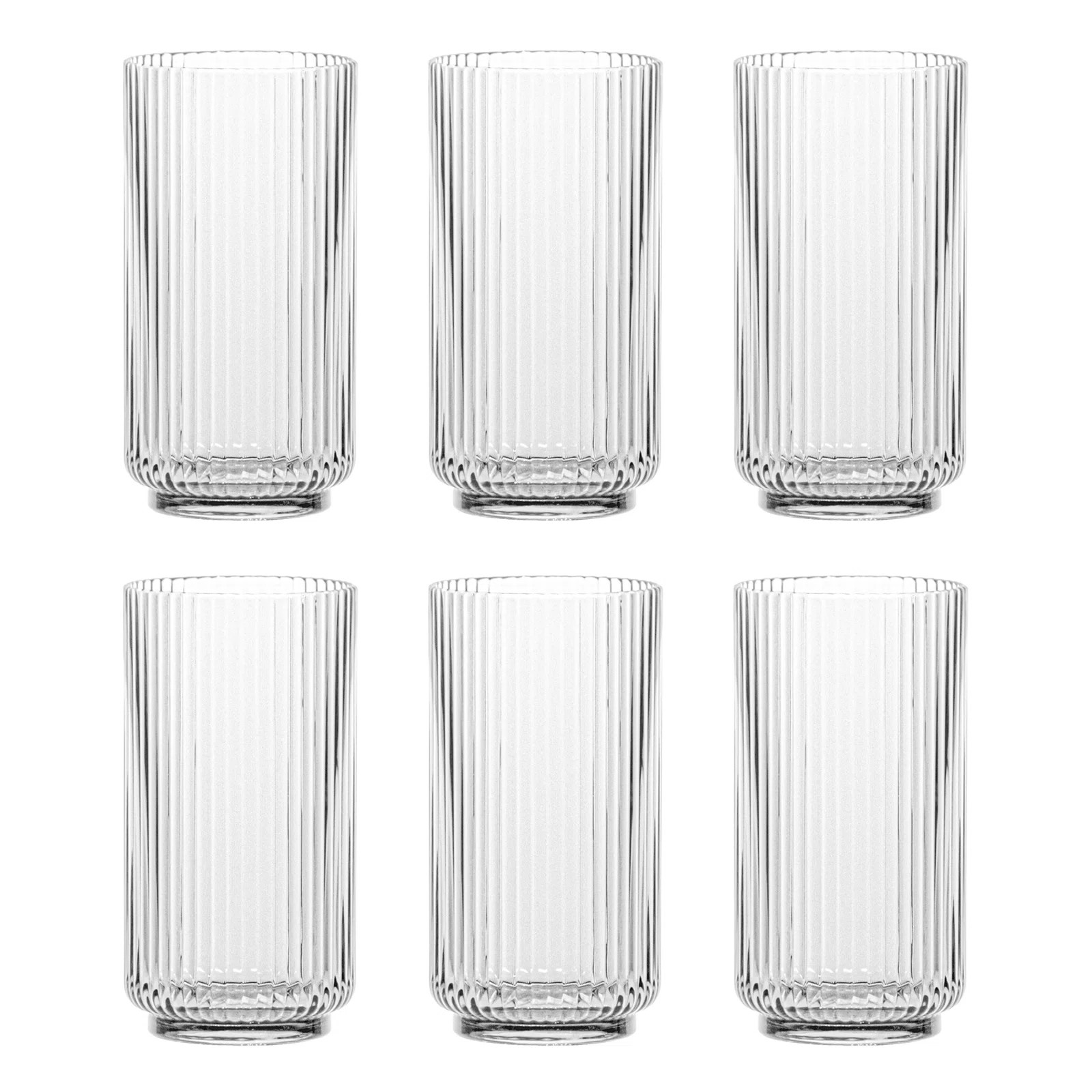 Laya Fluted Acrylic Drinking Glass (Set of 6) | Wayfair North America