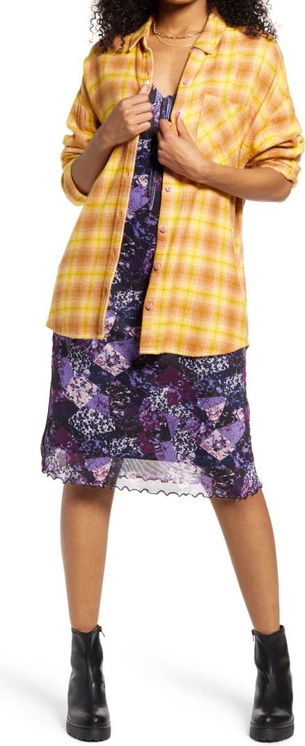 Boyfriend Plaid Button-Up Shirt | Nordstrom