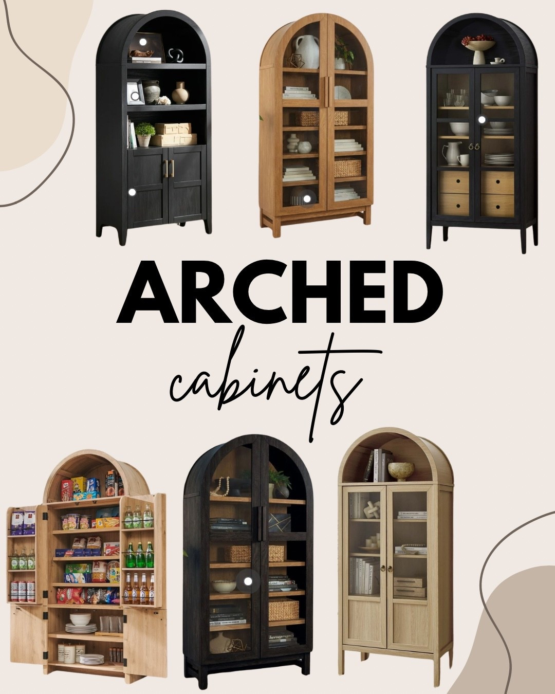 Home organization 🙌 

Arched cabinets | cabinets | organized | home | modern | decor | design 

#modern #home #interiordesign 
#homeorganization 
#design #homedecor 

#LTKHome