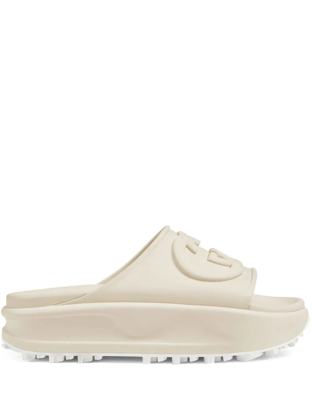 Gucci logo-debossed Platform Slides - Farfetch | Farfetch Global