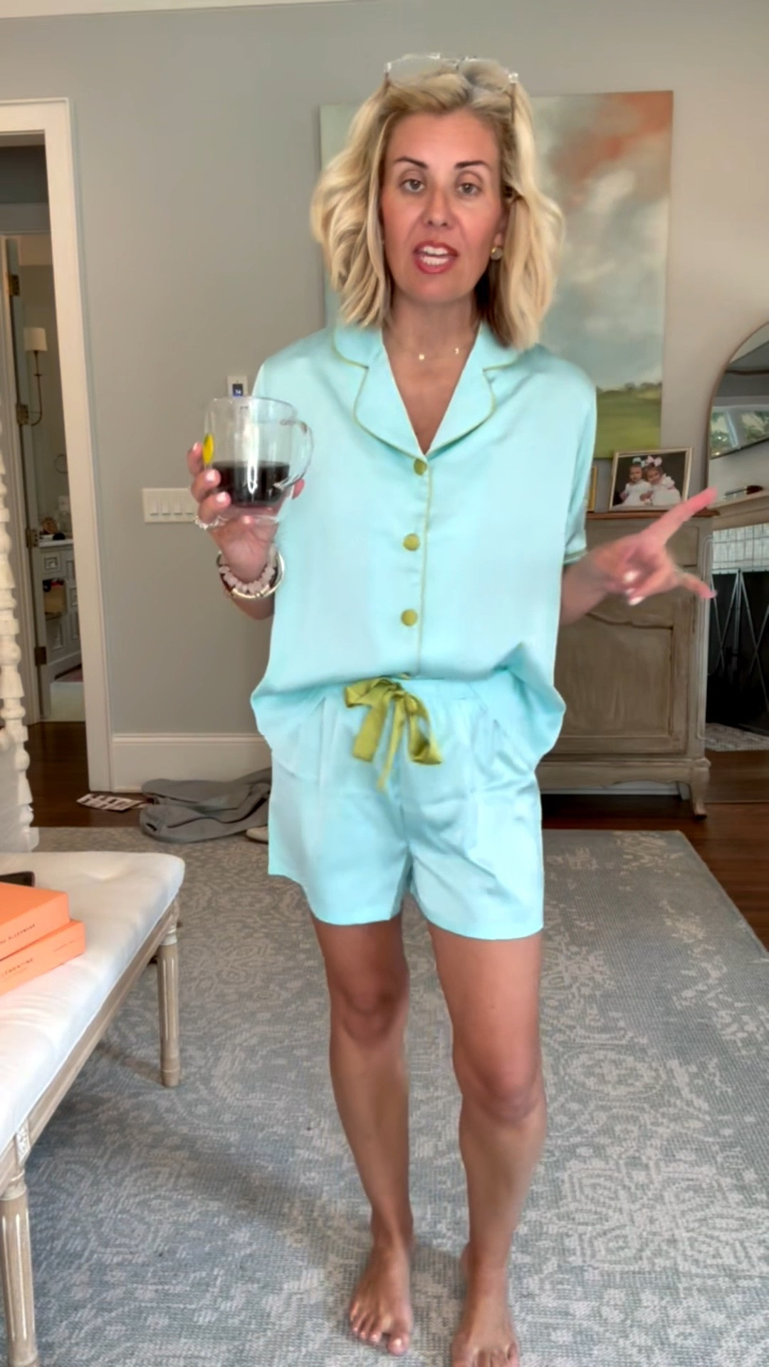 How cute are these satin pajamas?!? Cozy Club by Sunshine Society great job on these. I’m in a small.

#LTKdayinmylife #LTKmorningroutine #LTKmomlife