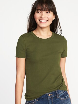 Slim-Fit Crew-Neck Tee for Women | Old Navy US