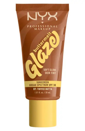 NYX PROFESSIONAL MAKEUP Buttermelt Glaze Soft Glow Skin Tint SPF 30 in Toffee Butta at Nordstrom Rack | Nordstrom Rack