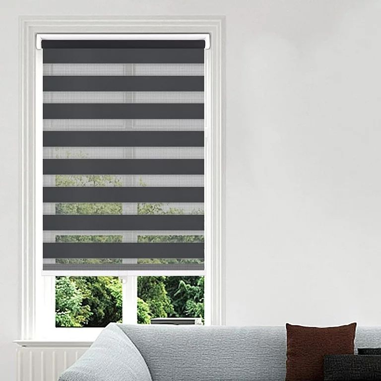 LUCKUP Cordless Light Filtering Horizontal Window Shade Zebra Blinds 29" W x 72" H | Walmart (US)