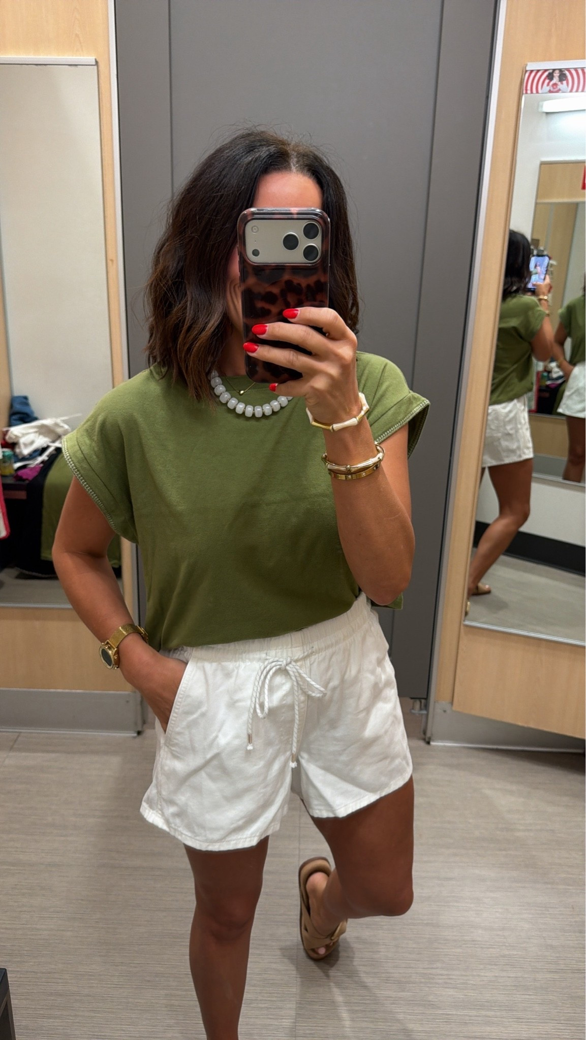The perfect elevated basic 🤍💚 This olive tee is one of those pieces you’ll reach for again and again. The rolled sleeves give it a more polished look, and paired with these easy linen shorts, it’s the ultimate casual summer outfit that’s still cute enough to wear out and about!

Size XS
5’3 for reference

#TargetStyle #TargetFinds #TargetFashion #SummerStyle #CasualOutfit #OliveGreen #LinenShorts #EverydayStyle #AffordableFashion #WeekendOutfit #NeutralStyle #SummerOutfitInspo #FashionFinds #LTKStyle #LTKFashion #TargetRun #EffortlessStyle #CapsuleWardrobe