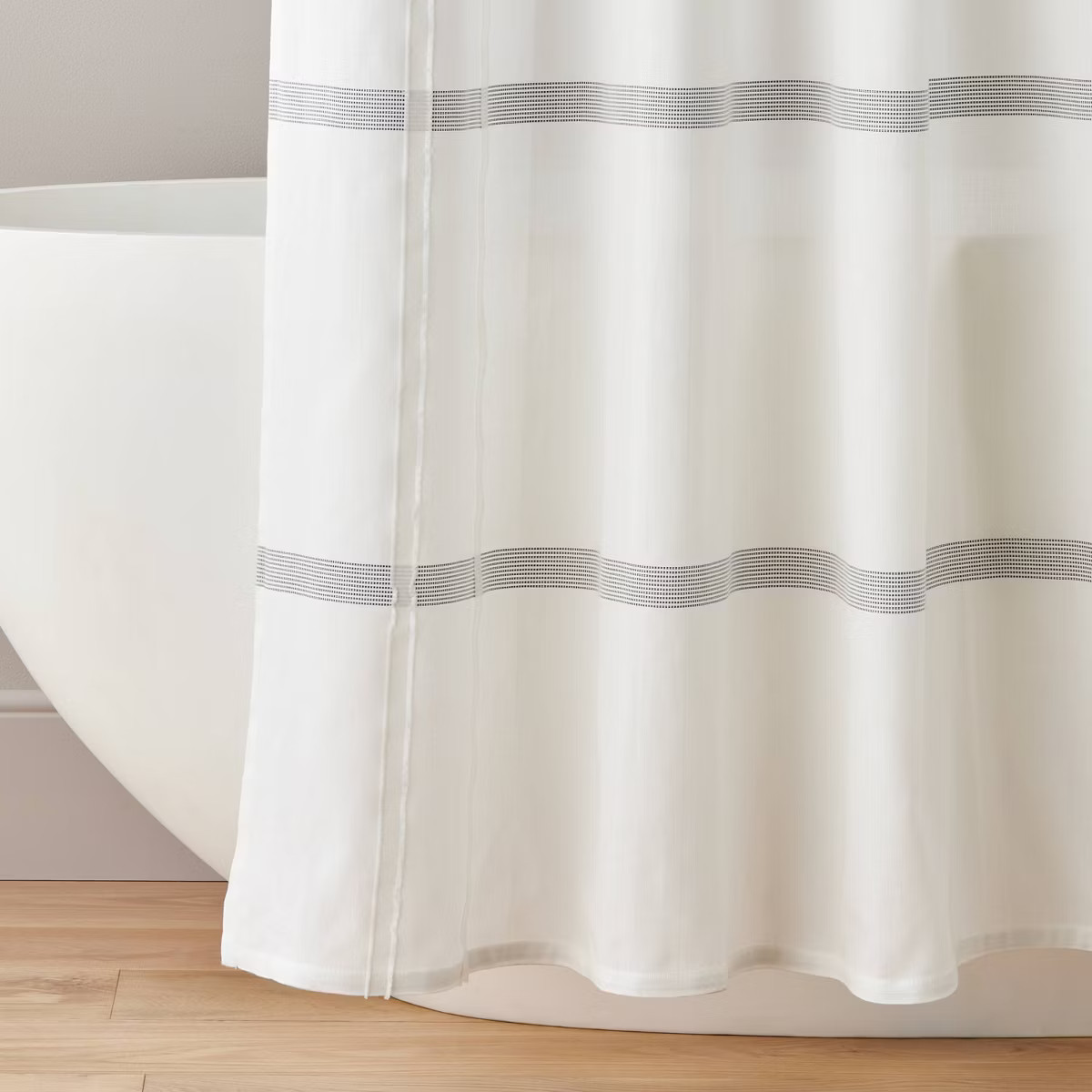 Simple Stripe Shower Curtain Gray/Cream - Hearth & Hand™ with Magnolia | Target