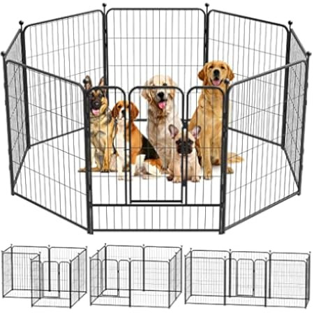 IRIS USA Dog Playpen - Pet Exercise Pen with Door - 4 to 8 Panel Sizes | Amazon (US)