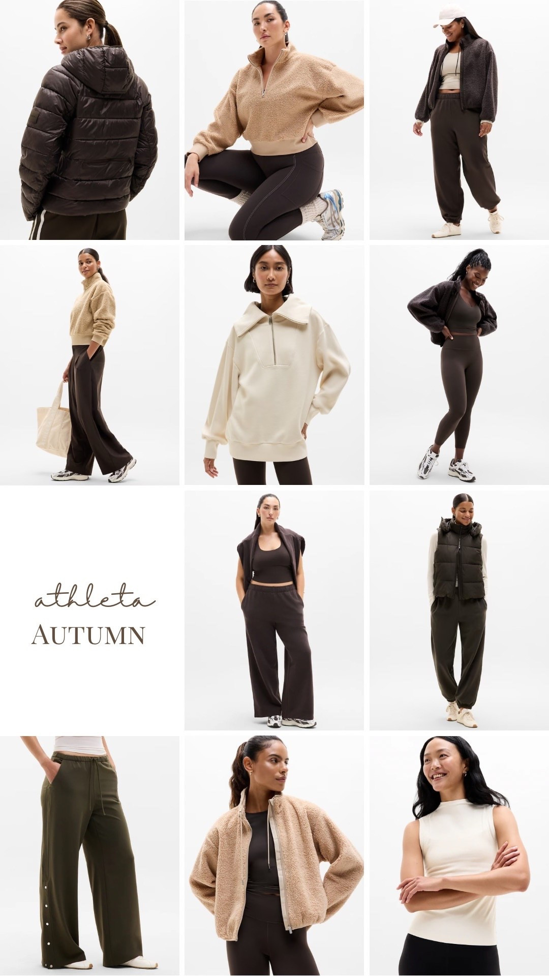 Athleta sale for autumns, fall, dark brown, espresso, truffle, tower, casual, mom style, leggings, high rise, tortoise, puffer vest, puffer coat, 1/4 zip, hoodie, fleece, tunic, sweatpants, jogger, seamless, smoothing, tee shirt, long sleeve, matching set, workout, drop off style, midsize, forties, wide leg, bodymove, in the clouds, soft, cozy, winter, cream, ivory, warm white, off white, tan, beige

True autumn, dark autumn, soft autumn, hocautumn, house of colour autumn, color analysis 

#LTKActive #LTKSaleAlert #LTKMidsize
