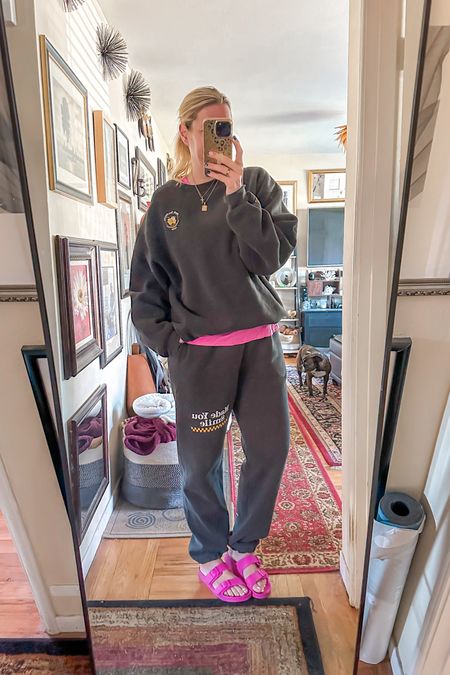 Perfect chill outfit! Oversized hoodie and matching good fitting joggers. 

top l/xl
pants l/xl
sandals 8



#LTKstyletip #LTKover40 #LTKfindsunder100