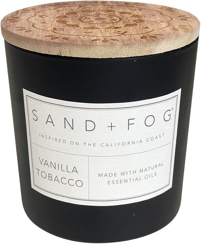 Sand + Fog Scented Candles - Vanilla Tobacco - Additional Scents and Sizes - 3 Wicks 100% Cotton ... | Amazon (US)