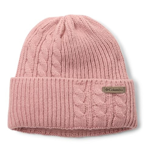 Columbia Womens Agate Pass Cable Knit Beanie, Eraser Pink, One Size | Amazon (US)