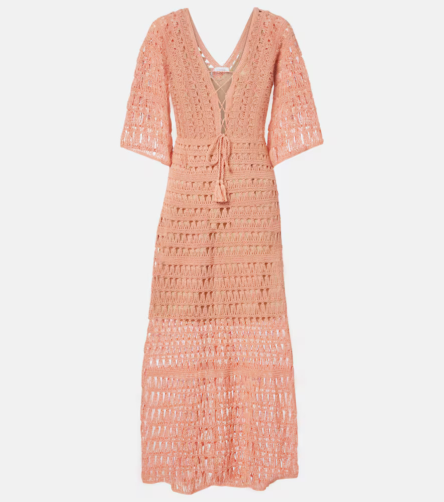 Anna Kosturova Crochet cotton midi dress | Mytheresa (US/CA)
