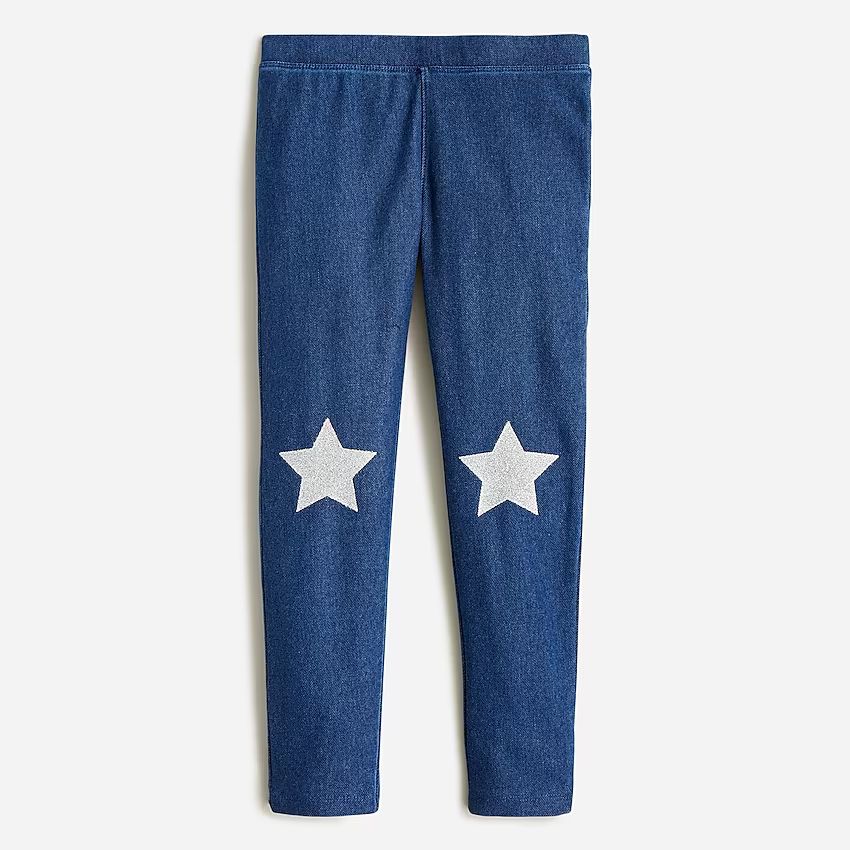 Girls' jeggings with star patches | J.Crew US
