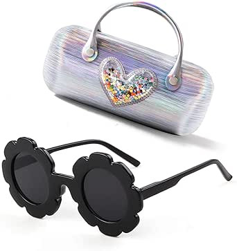 Sunglasses for Kids Round Flower Cute Glasses UV 400 Protection Children Girl Boy Gifts | Amazon (US)
