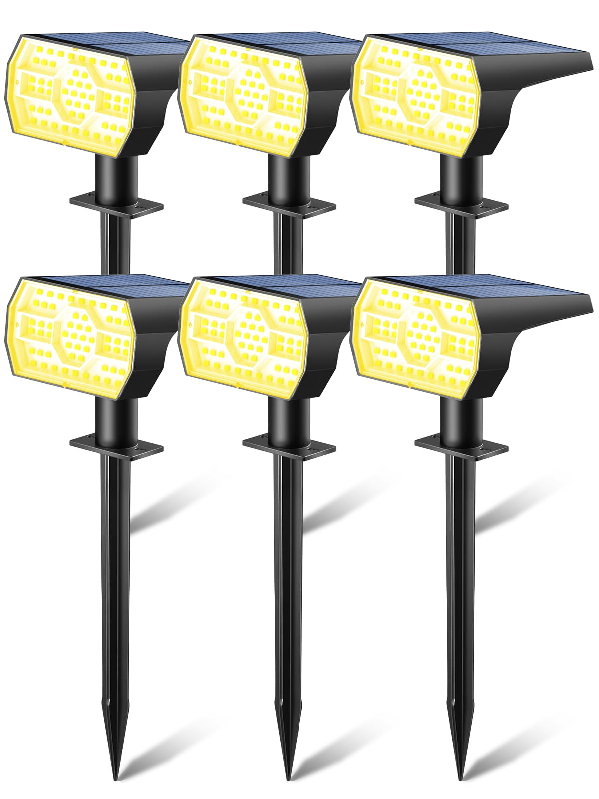 Kaxiida Solar Lights Outdoor Waterproof IP68, 3 Lighting Models Solar Powered Spot Lights Outdoor... | Amazon (US)