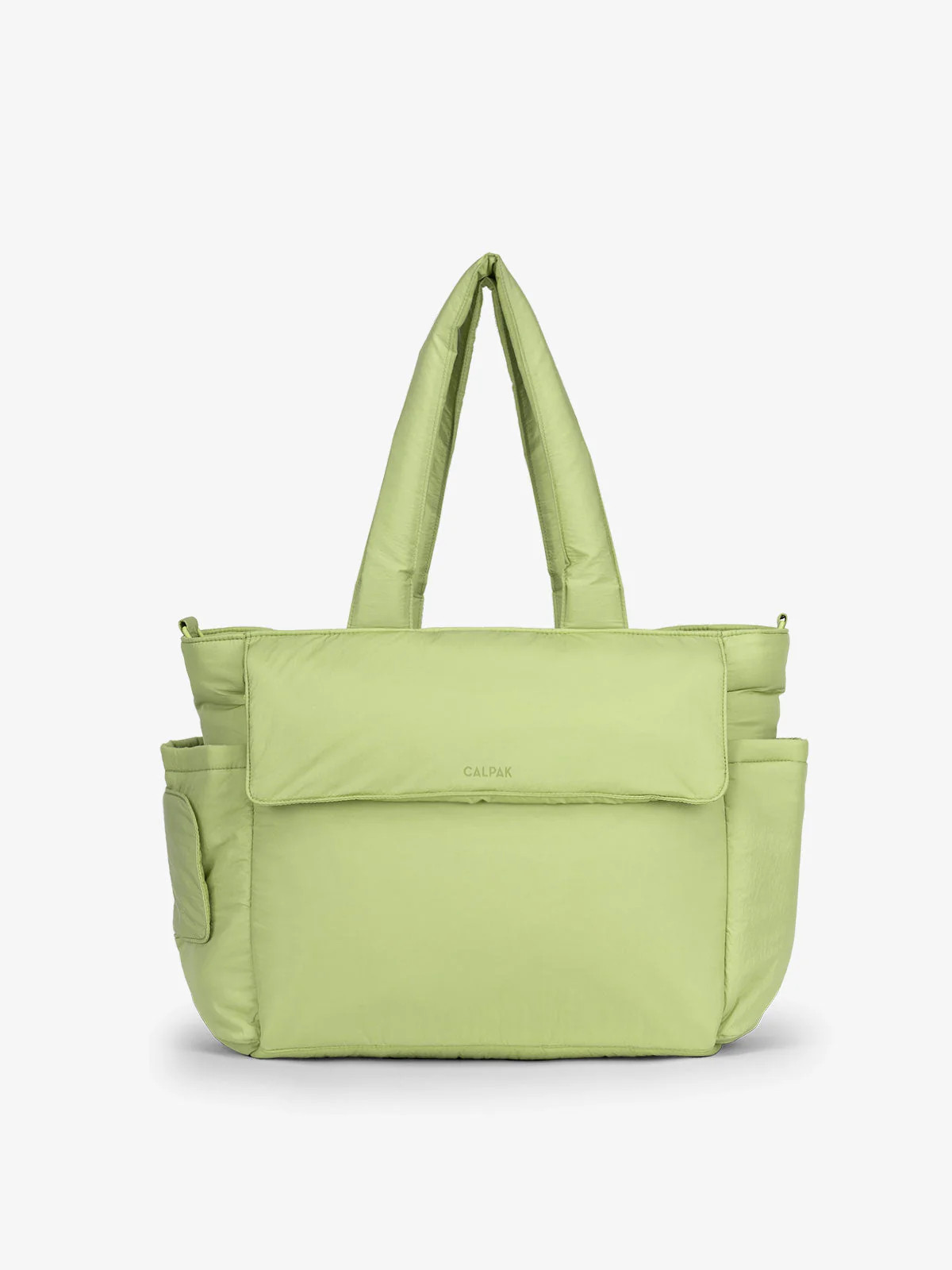 Diaper Tote Bag with Laptop Sleeve in Lime | CALPAK