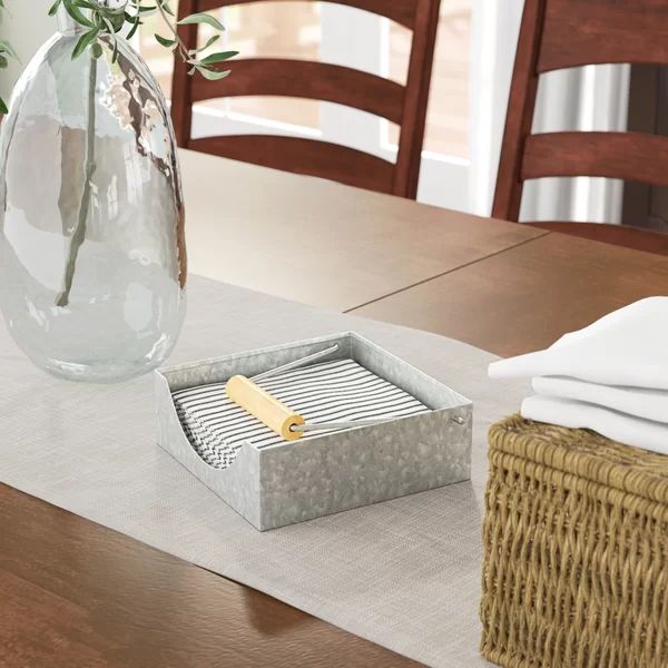 Mertz Galvanized Napkin Caddy | Wayfair North America