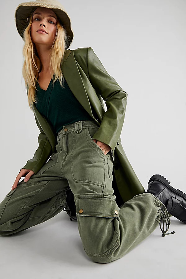 Come And Get It Utility Pants by Free People, Hunter Green, M | Free People (Global - UK&FR Excluded)
