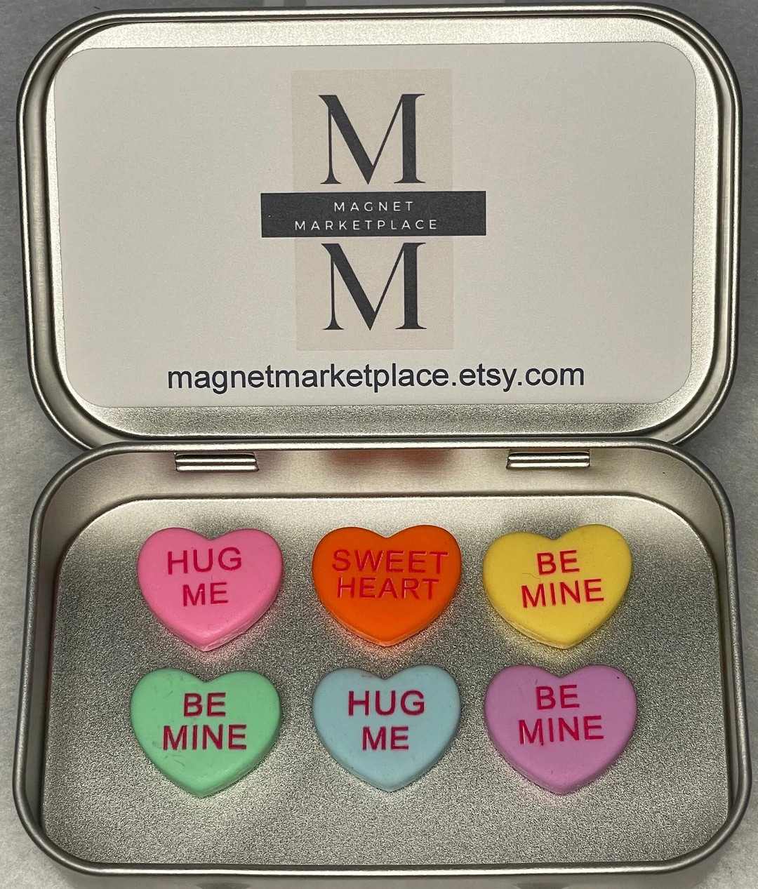 Conversation Hearts Magnet Set | Love Magnets | Valentine Gift | Heart Valentine | Gift of Love |... | Etsy (US)