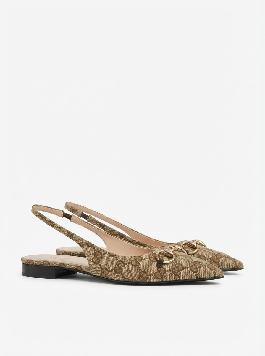 Gucci Horsebit Slingback Ballet Flats | Senser US
