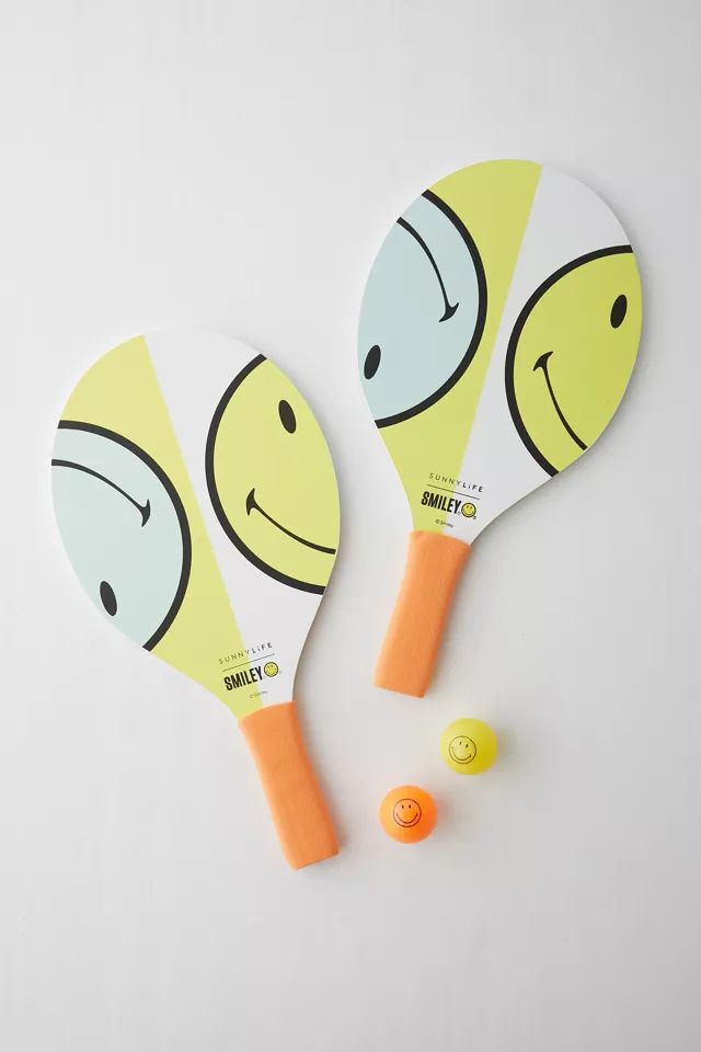 Happy Face Beach Bats - Set Of 2 | Urban Outfitters (US and RoW)