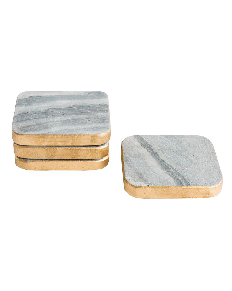 Marble & Gold Coasters (Set of 4) | McGee & Co.