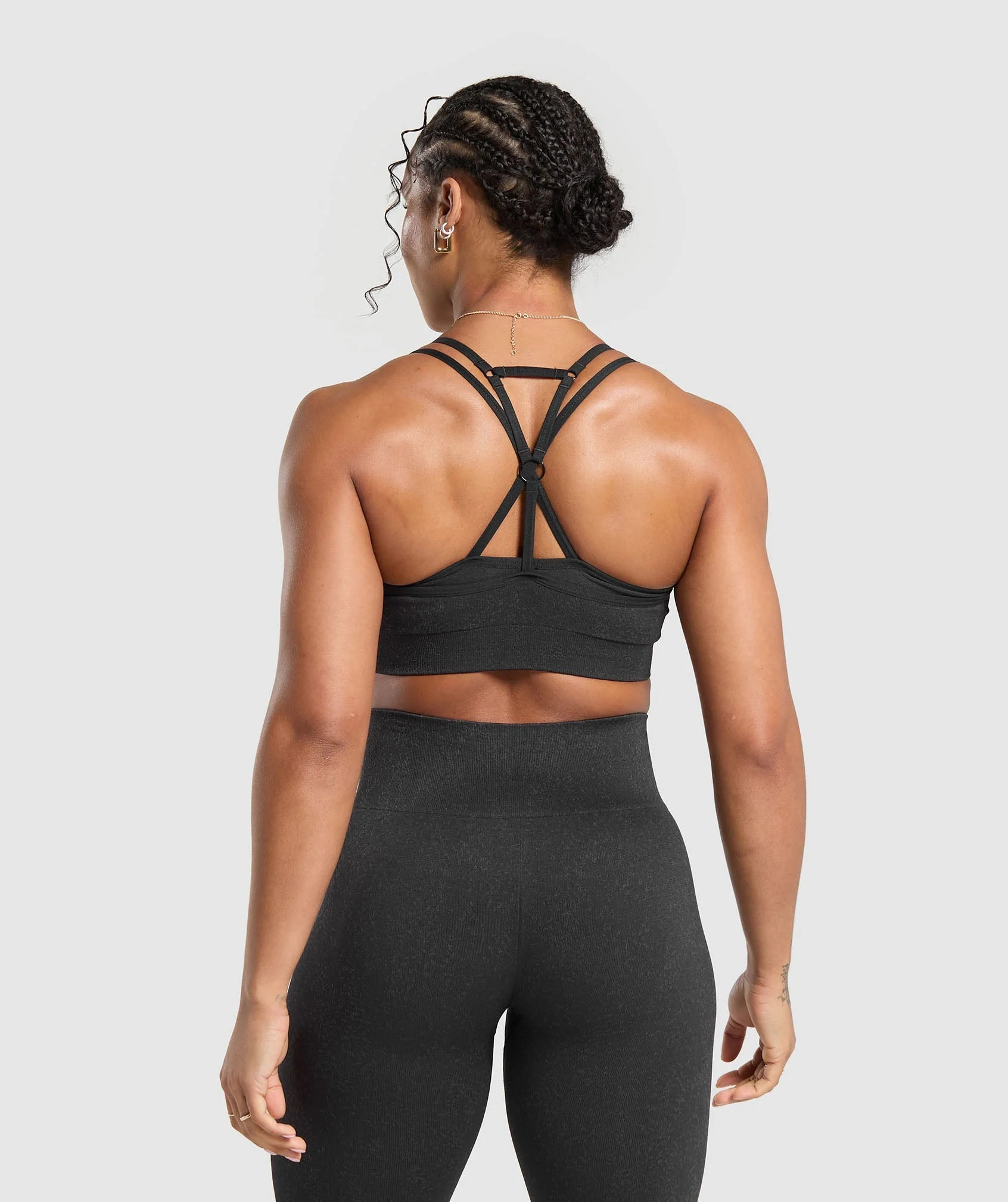 Gymshark Adapt Fleck Seamless Sports Bra - Mineral | Black | Gymshark CA