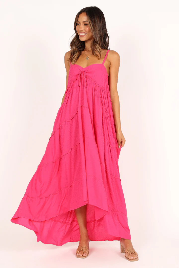 Faye High Low Dress - Hot Pink | Petal & Pup (US)