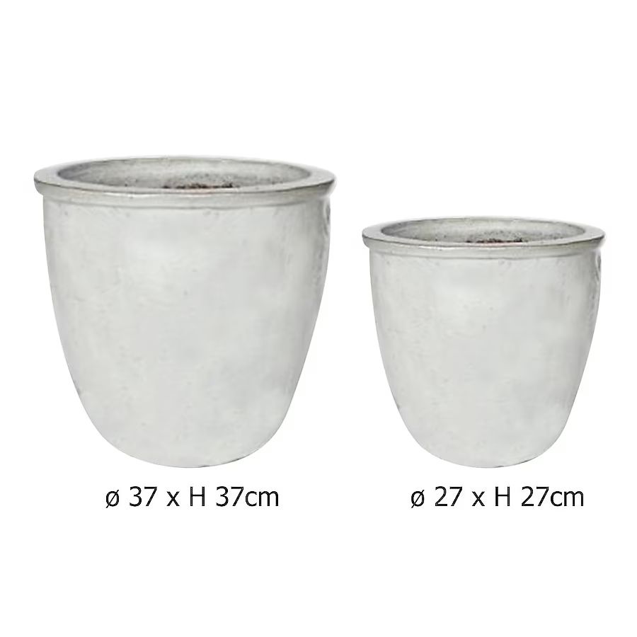 allen + roth 14.6-in W x 14.6-in H White Ceramic Outdoor Planter | Lowe's