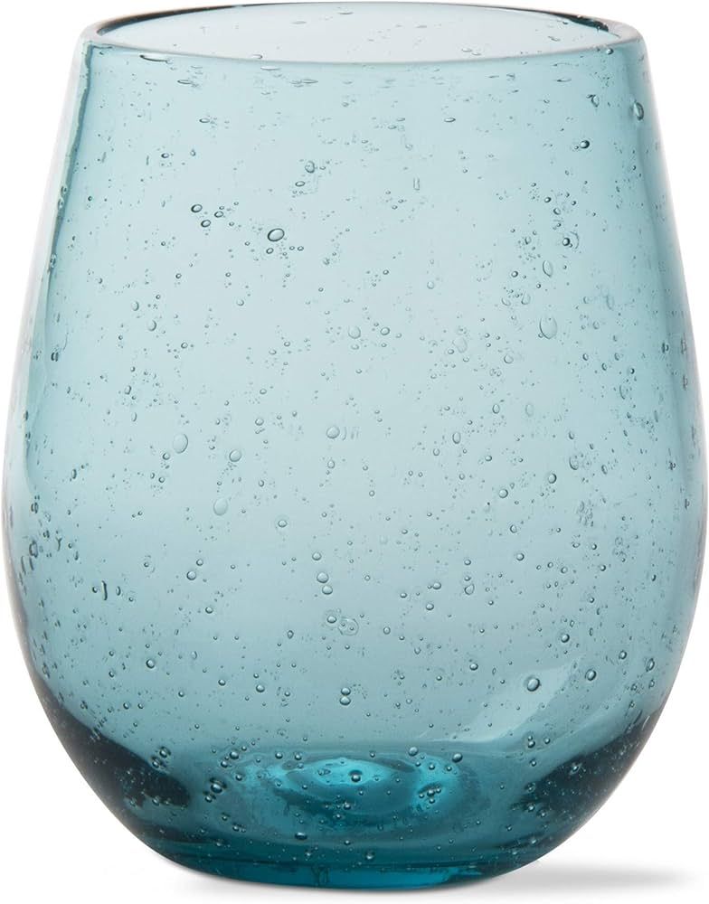 TAG 16 oz. Bubble Glass Stemless Wine Drinkware Aqua Dishwasher Safe Beverage Glassware for Dinne... | Amazon (US)