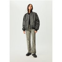 Stradivarius Faded-effect bomber jacket Grey S | Stradivarius (UK)