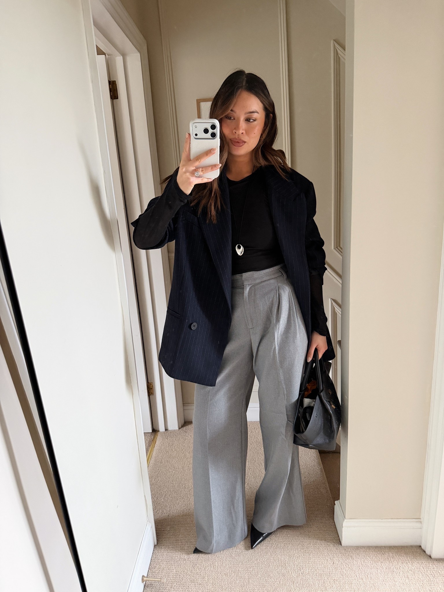 Tailored dressing for work this week.
#workwear #trousers #handbag

#LTKshoes #LTKuk #LTKworkwear