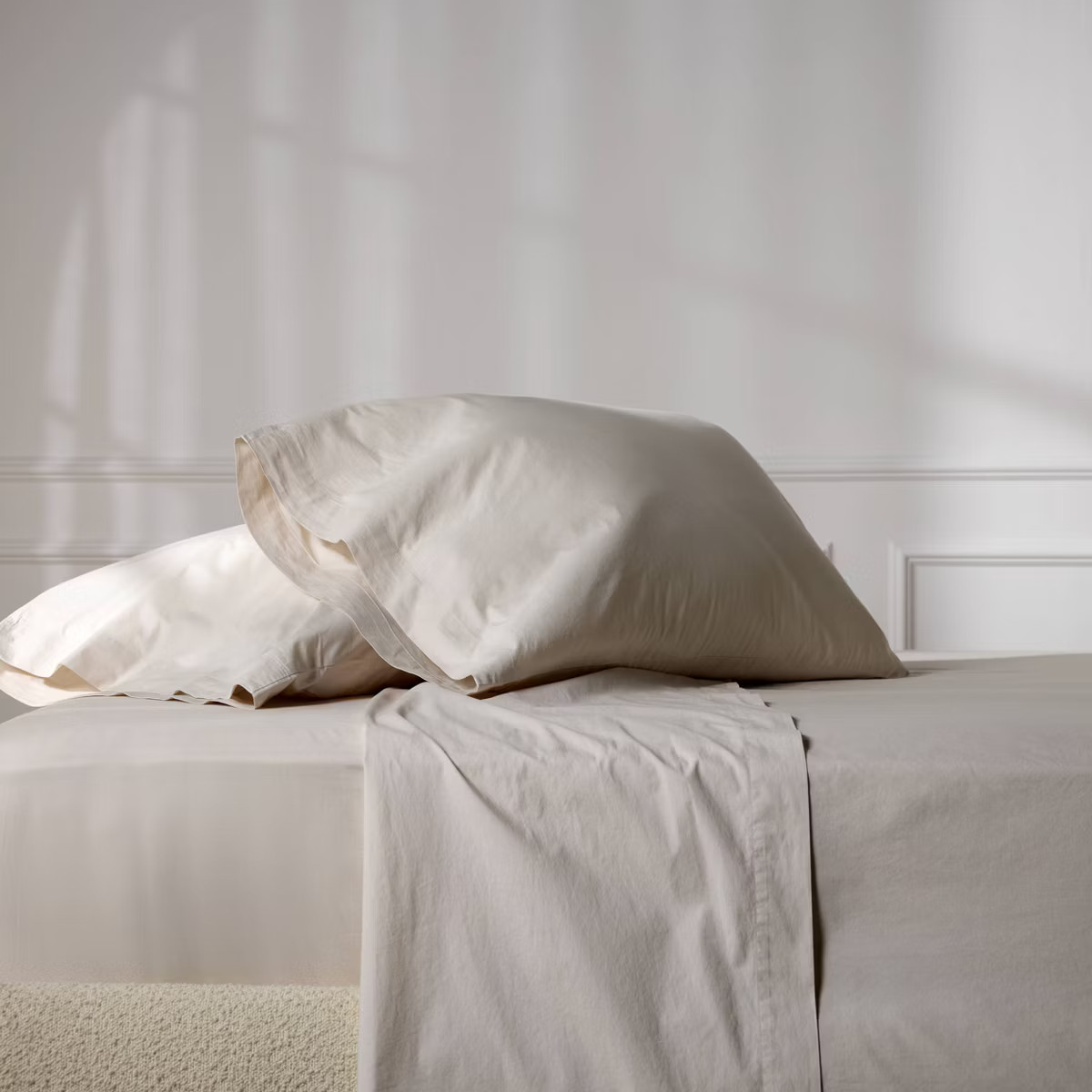 Queen Casual Organic Cotton Sheet Set Parchment - Parachute for Target | Target