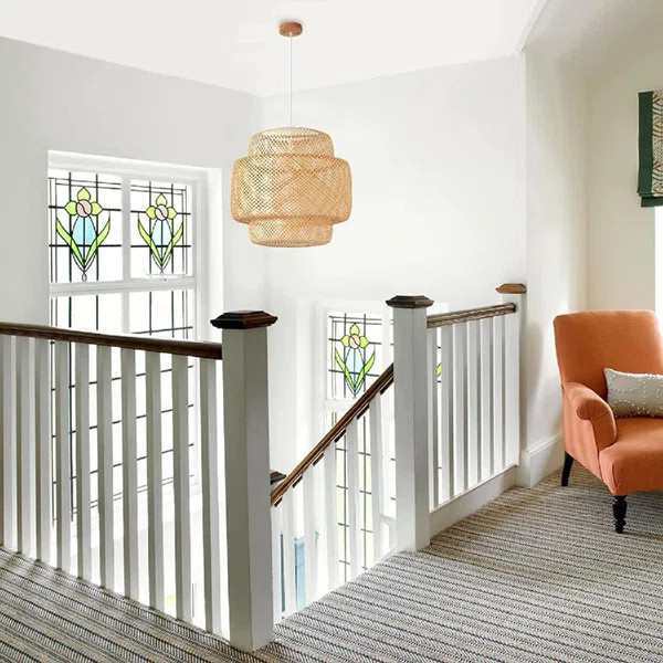 Bamboo Pendant Light Fixtures, Natural Material Bamboo Chandelier With Wood Canopy, Hand Woven Ra... | Wayfair North America