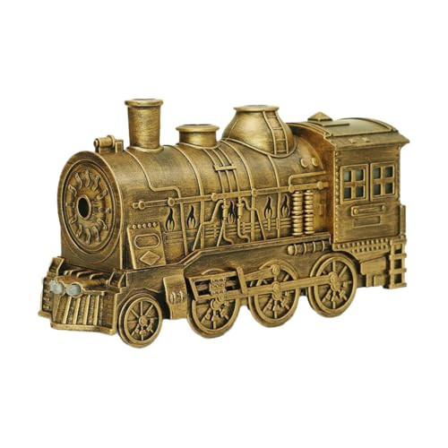 YounggDiy 300ml Vintage Steam Train Aromatherapy Essential Oil Diffuser and Humidifier with Dual-Color LED Light (Standard US Power Supply/Bronze) | Amazon (US)