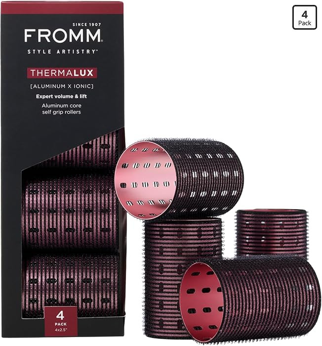 Fromm Thermalux Aluminum Hair Rollers, Professional Self-Grip Hair Rollers with Aluminum Core & I... | Amazon (US)